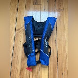 Onyx A/M-24 Black and Blue Inflatable PFD Life Vest LIFE JACKET unisex